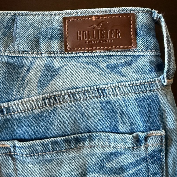 Hollister Women’s Curvy High-Rise Mom Blue Swirl Pattern Stretch Jeans W24 L27 - Picture 8 of 10